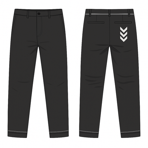v007 Black Nylon Pants (w/ Custom Stitching)